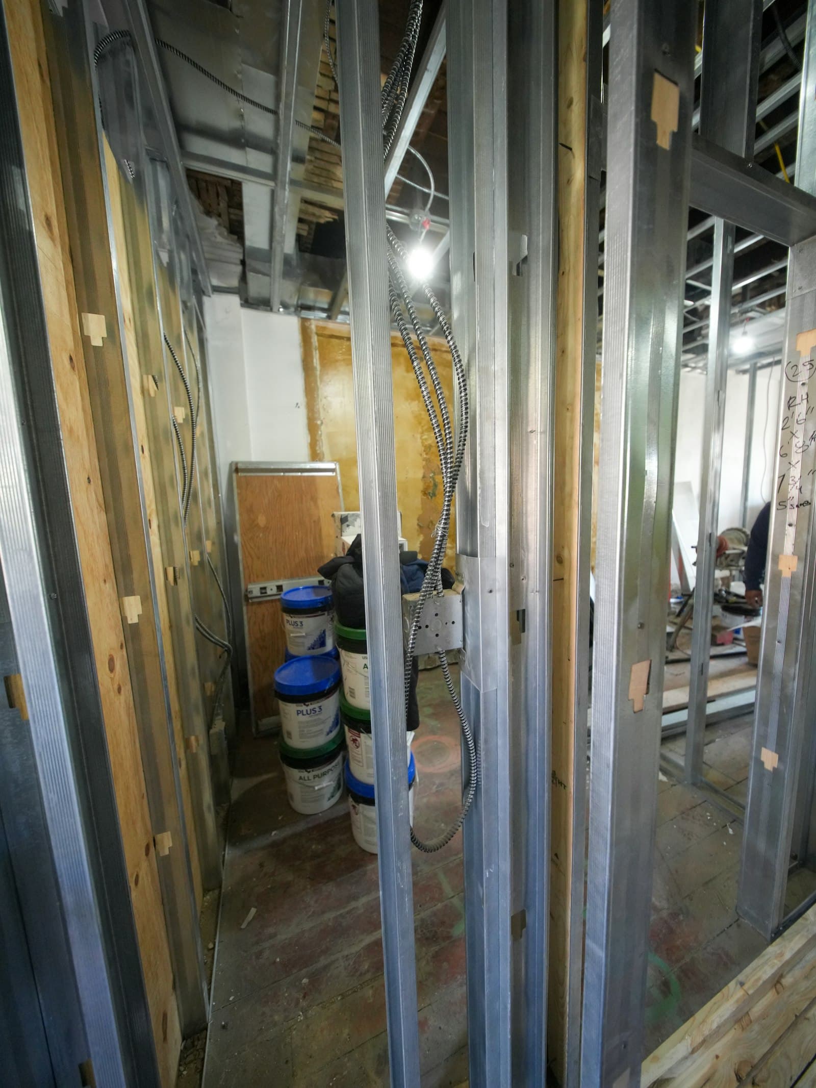 Interior framing part-way through a renovation